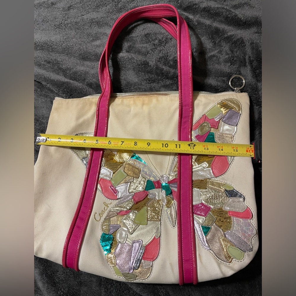 Coach Limited Edition Poppy Butterfly Bag - Picture 12 of 13